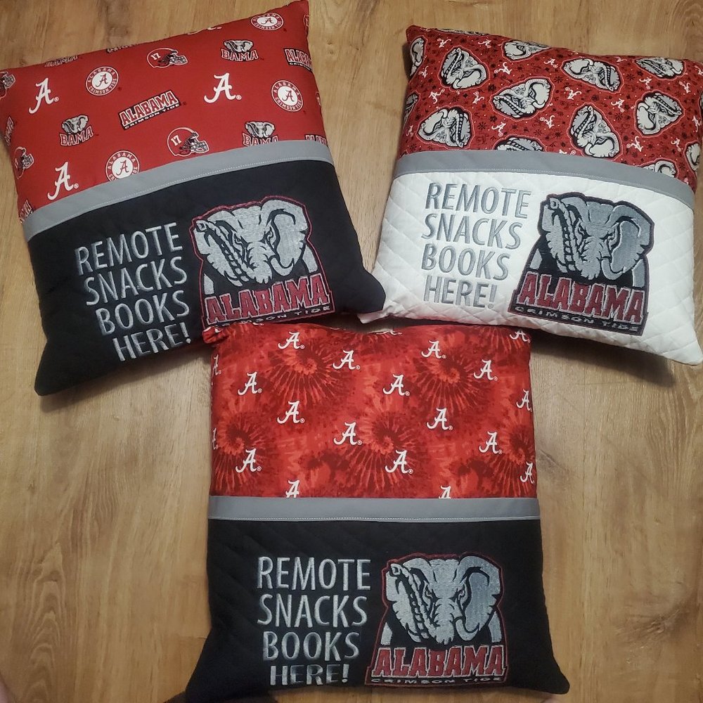 Alabama Reading Book Pocket Pillow 16"x16"